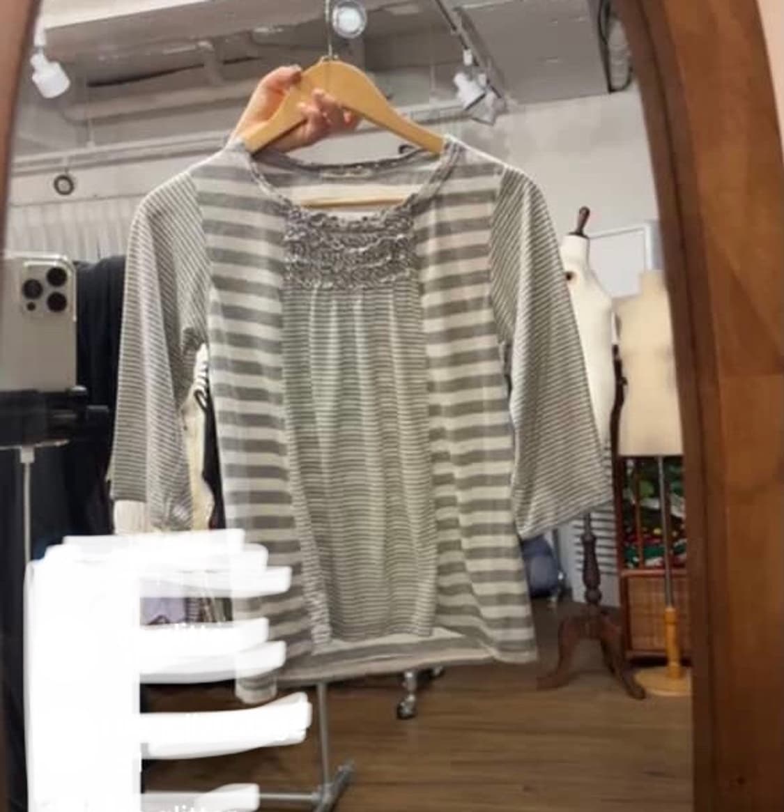 빈티지 스트라이프 상의 상품이미지1