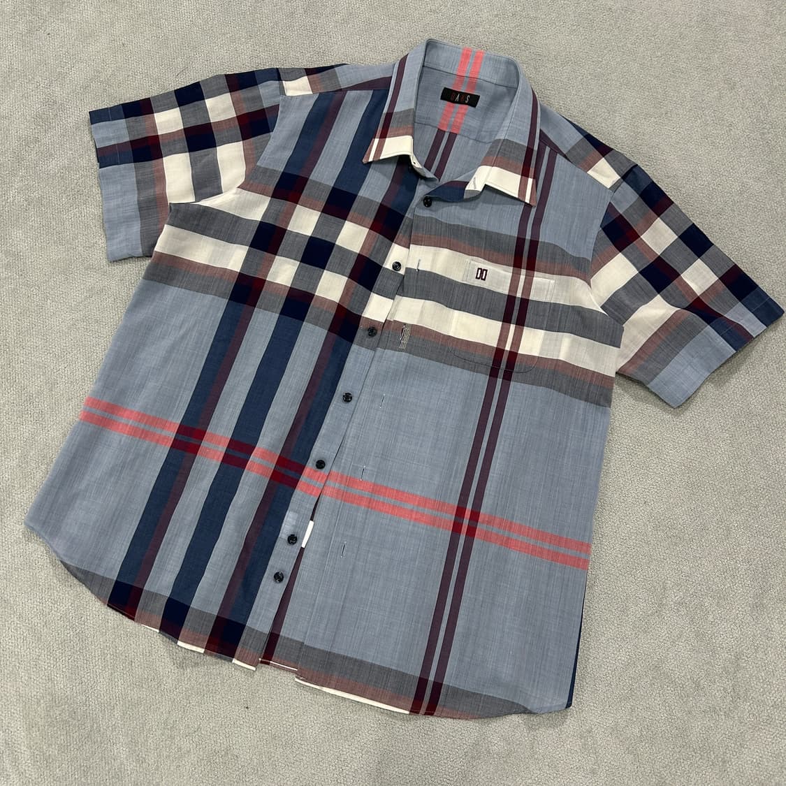 닥스 반팔 체크 셔츠 L 상품이미지1