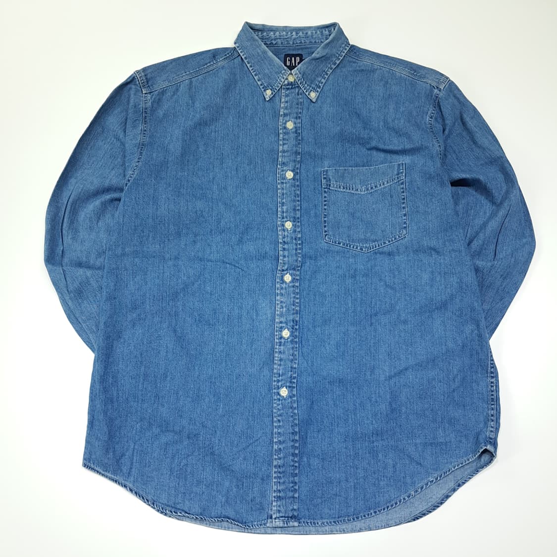 CL232 L 갭 90s 올드갭 데님 버튼다운 셔츠 남방 상품이미지1