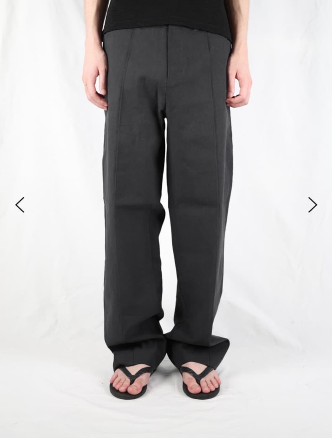 (구매,2)LES stitch crease trouser 차콜, 올리브 상품이미지1