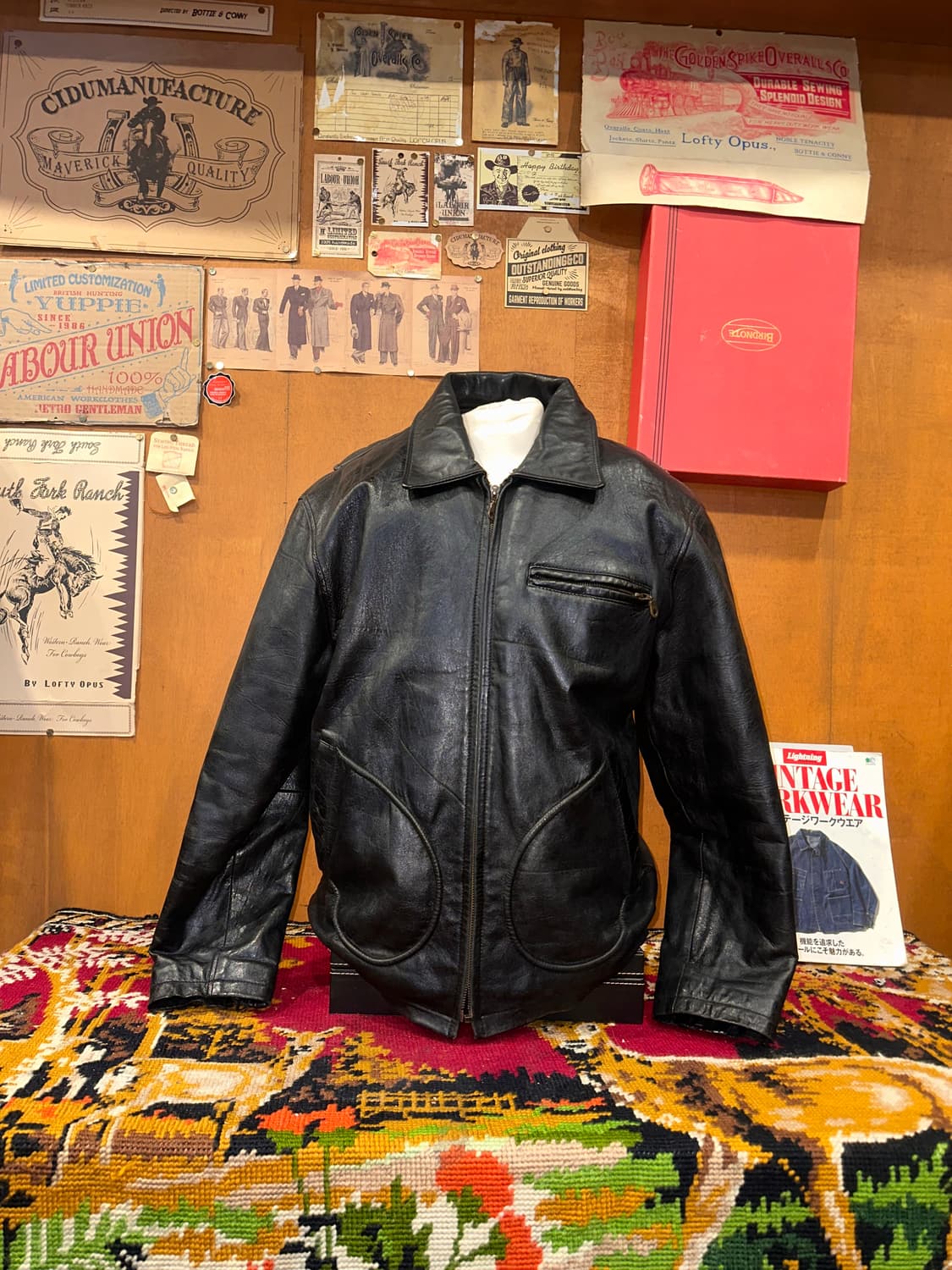 ( L-XL ) 가죽자켓 레더자켓 워크웨어 아메카지 스포츠가죽 상품이미지3