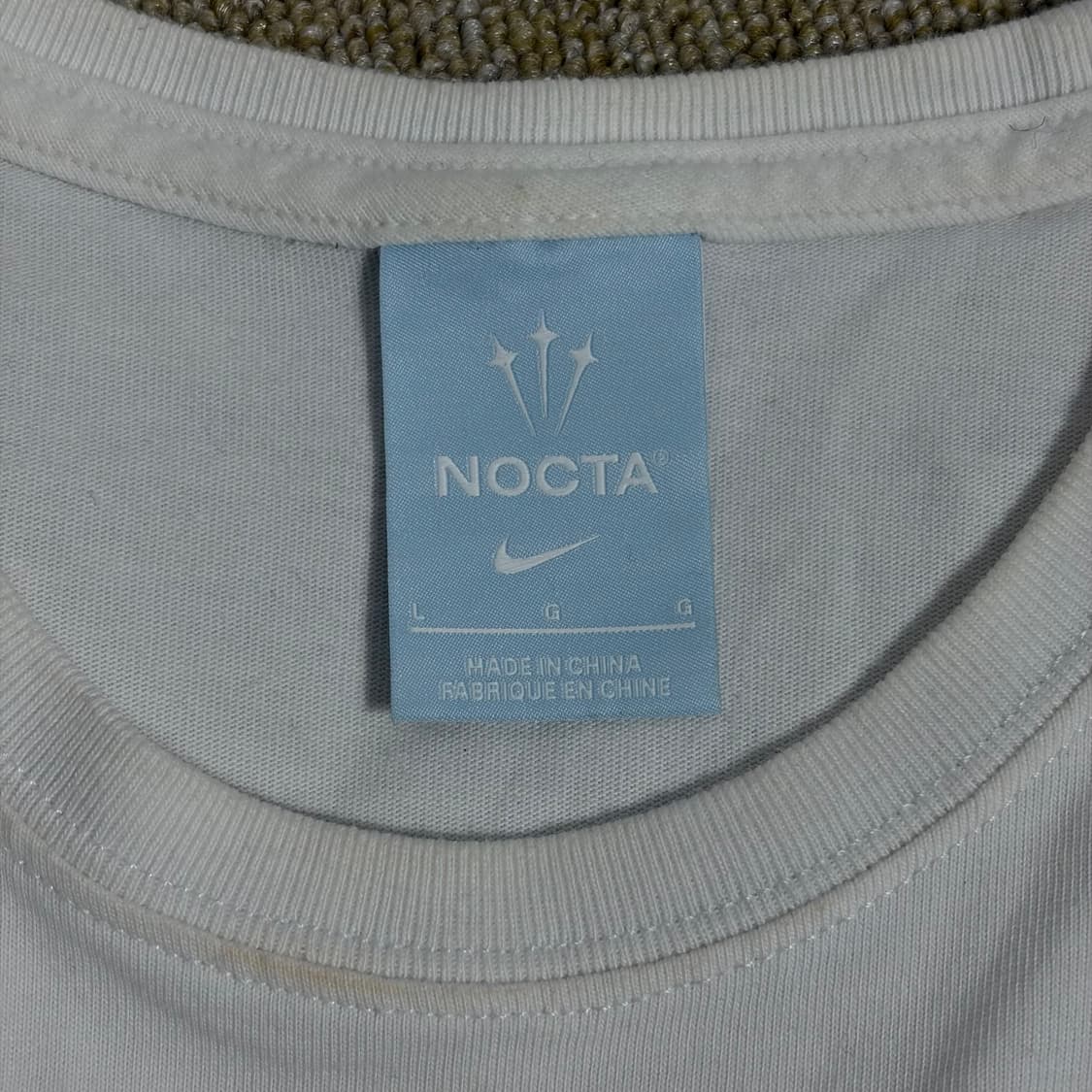 나이키 NOCTA 화이트 반팔(L) 상품이미지3