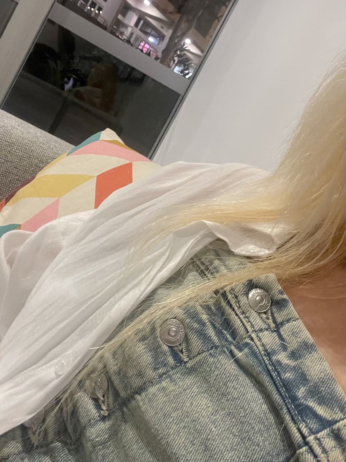 h&m denim bandeau top 상품이미지2