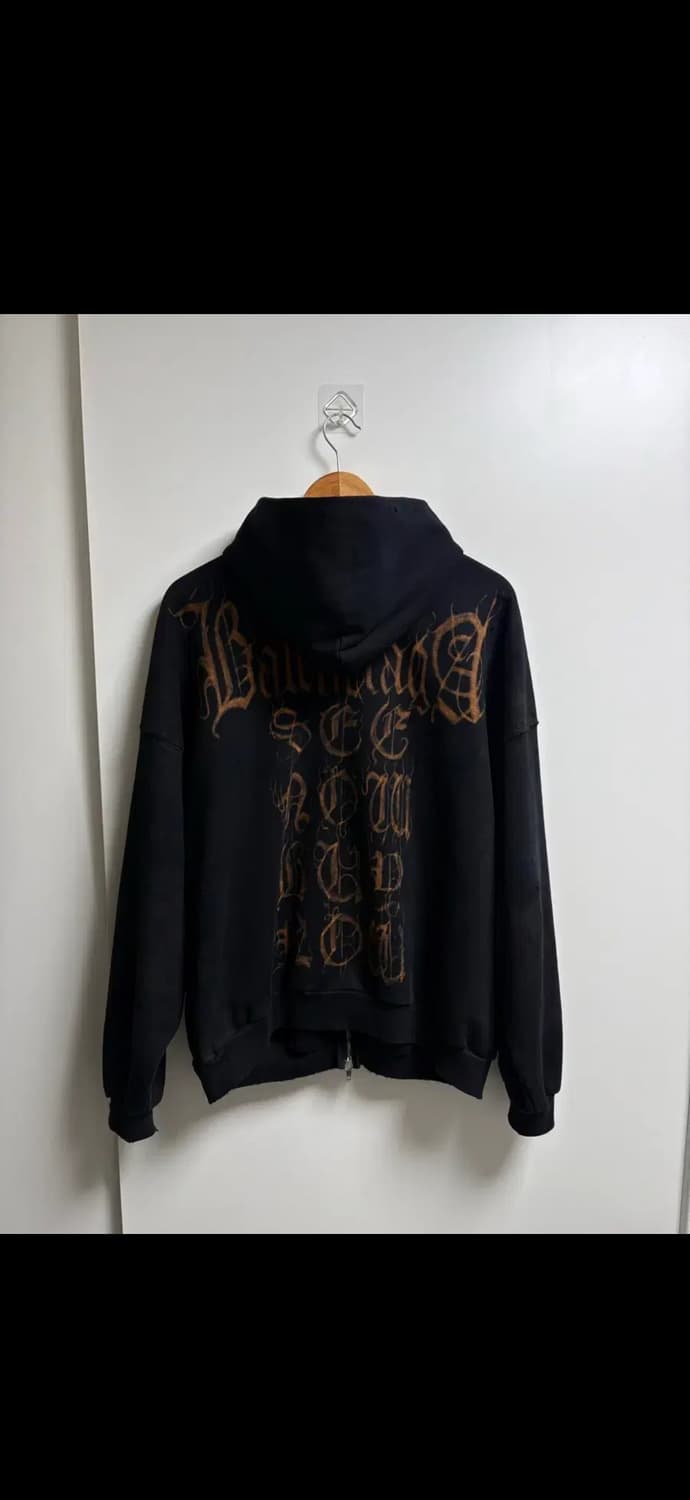 발렌시아가 헤비메탈 후드집업 라지핏 판매합니다. 상품이미지2