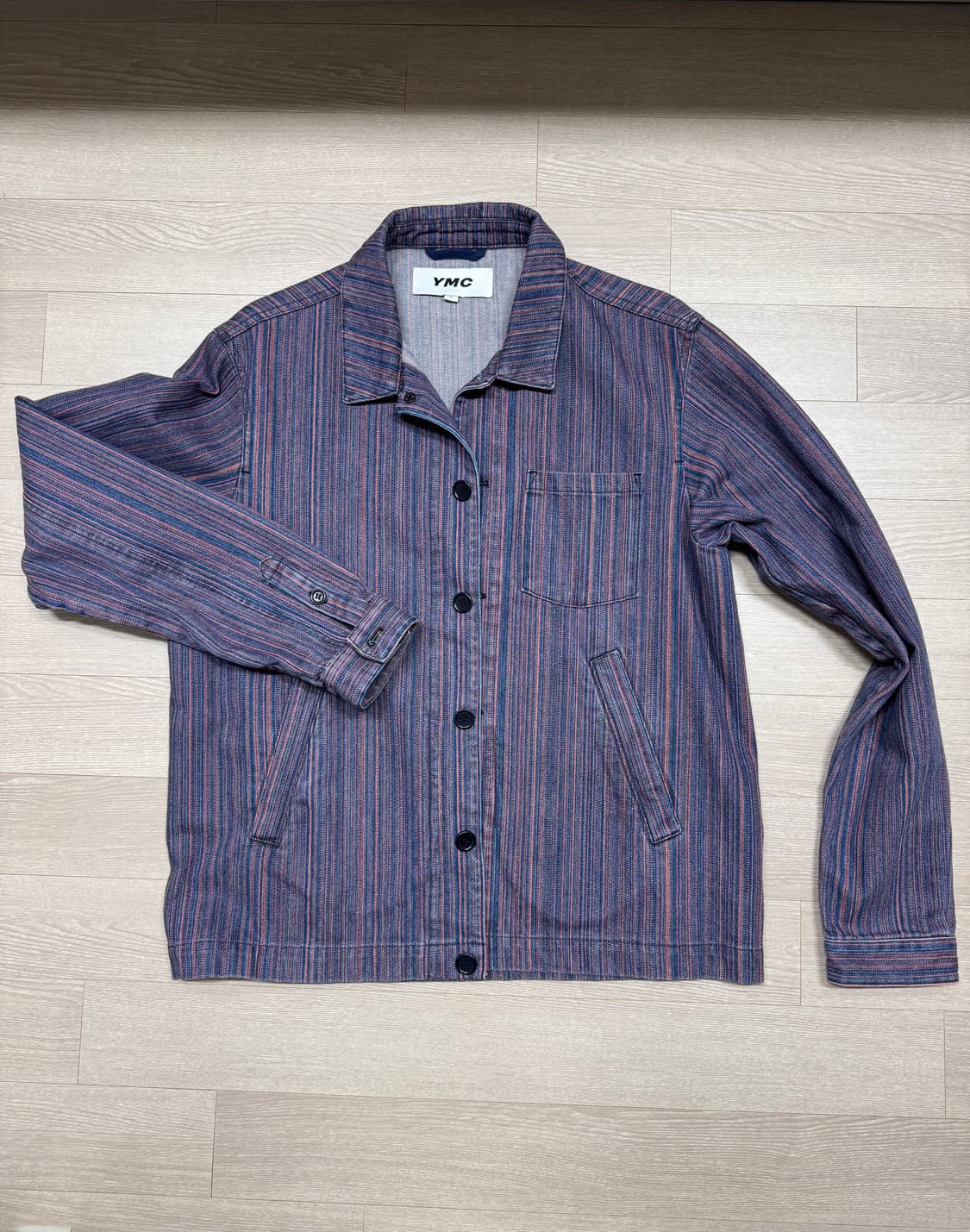 YMC 스트라이프 셔츠 재킷 L사이즈 상품이미지5