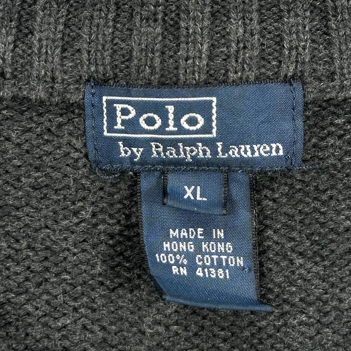 폴로 랄프로렌 포니 차콜 반집업 니트 (XL 여성추천) 상품이미지5