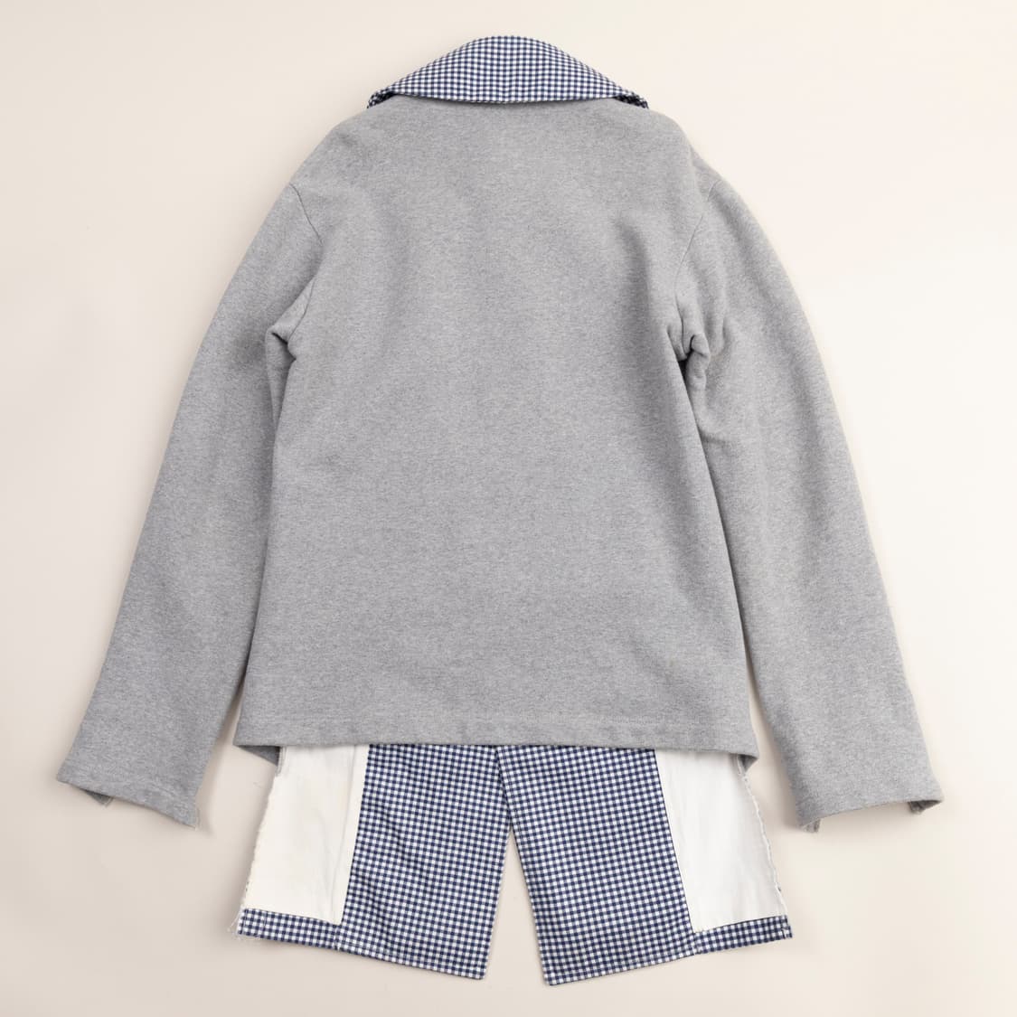 꼼데가르송 해체주의 체크 더블 자켓 S 상품이미지2