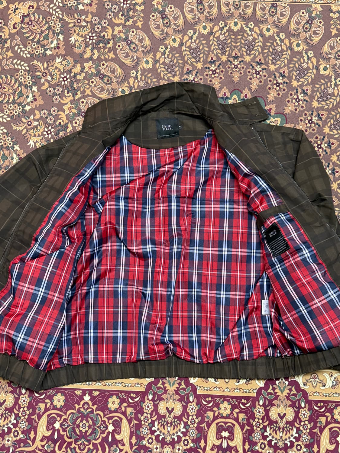 디미트리블랙 헤링턴 자켓 체크 브라운 상품이미지2