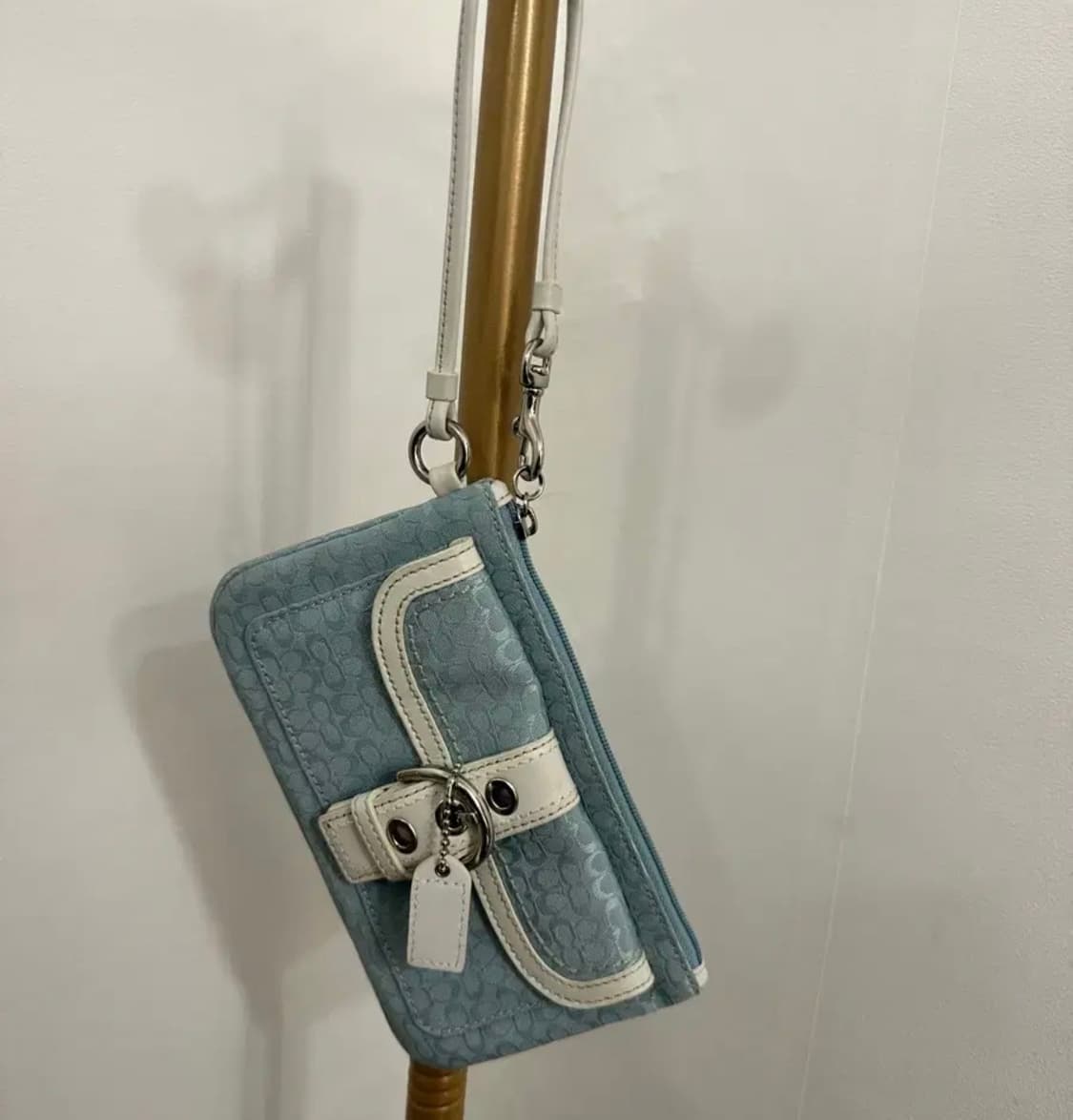 코치 빈티지 장지갑, 파우치, 클러치 블루/민트  상품이미지3