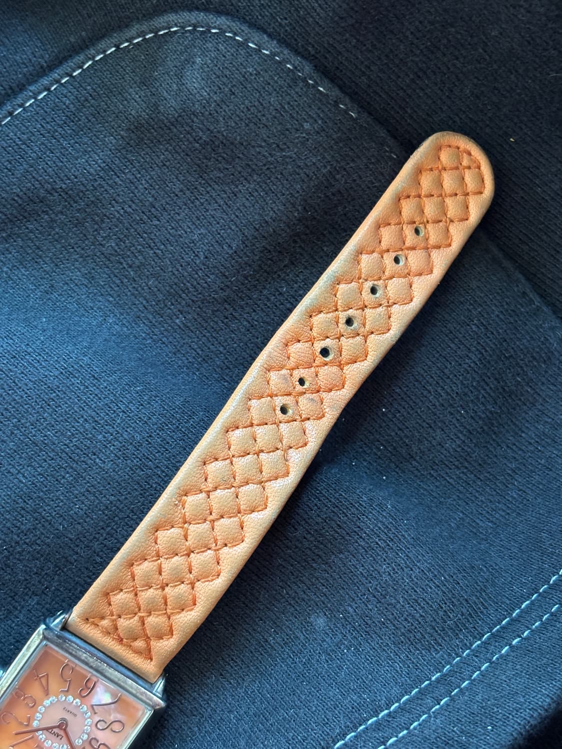 vintage Lantz quartz leather watch 상품이미지5