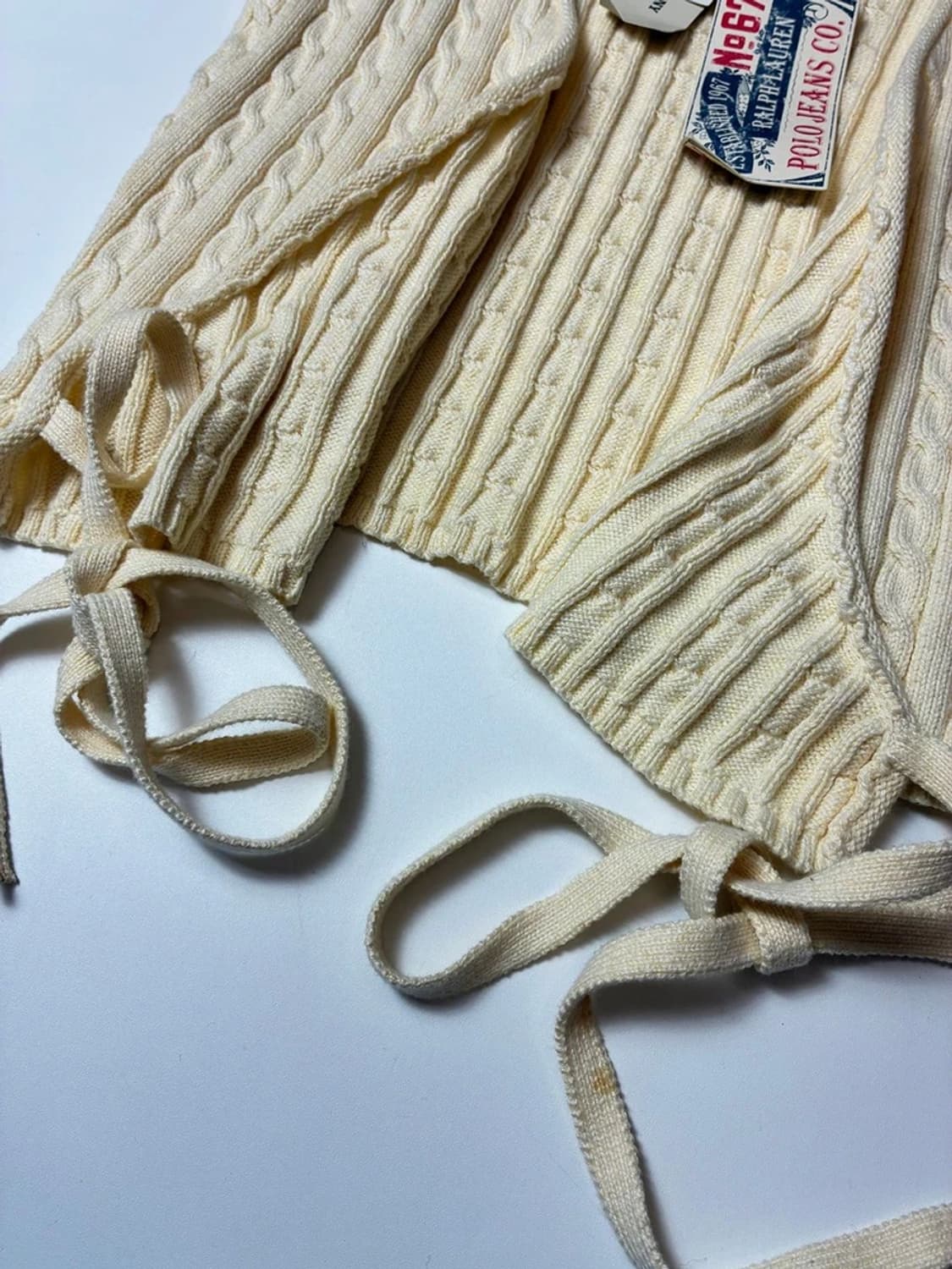 폴로 진스 00's Y2K 크롭 니트 미니 가디건 PN8820 상품이미지4