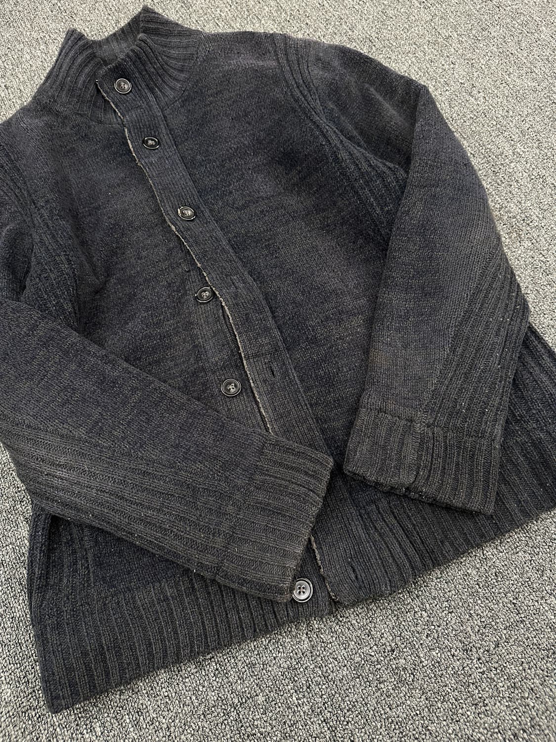 L) 재패니즈 빈티지 SHUMEL 버튼 니트집업 상품이미지7