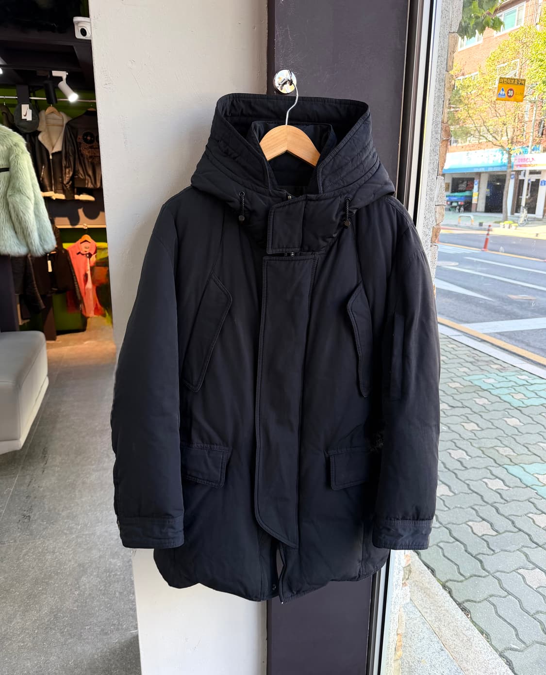 100/ 타임옴므 구스다운 후디드 패딩점퍼 상품이미지2