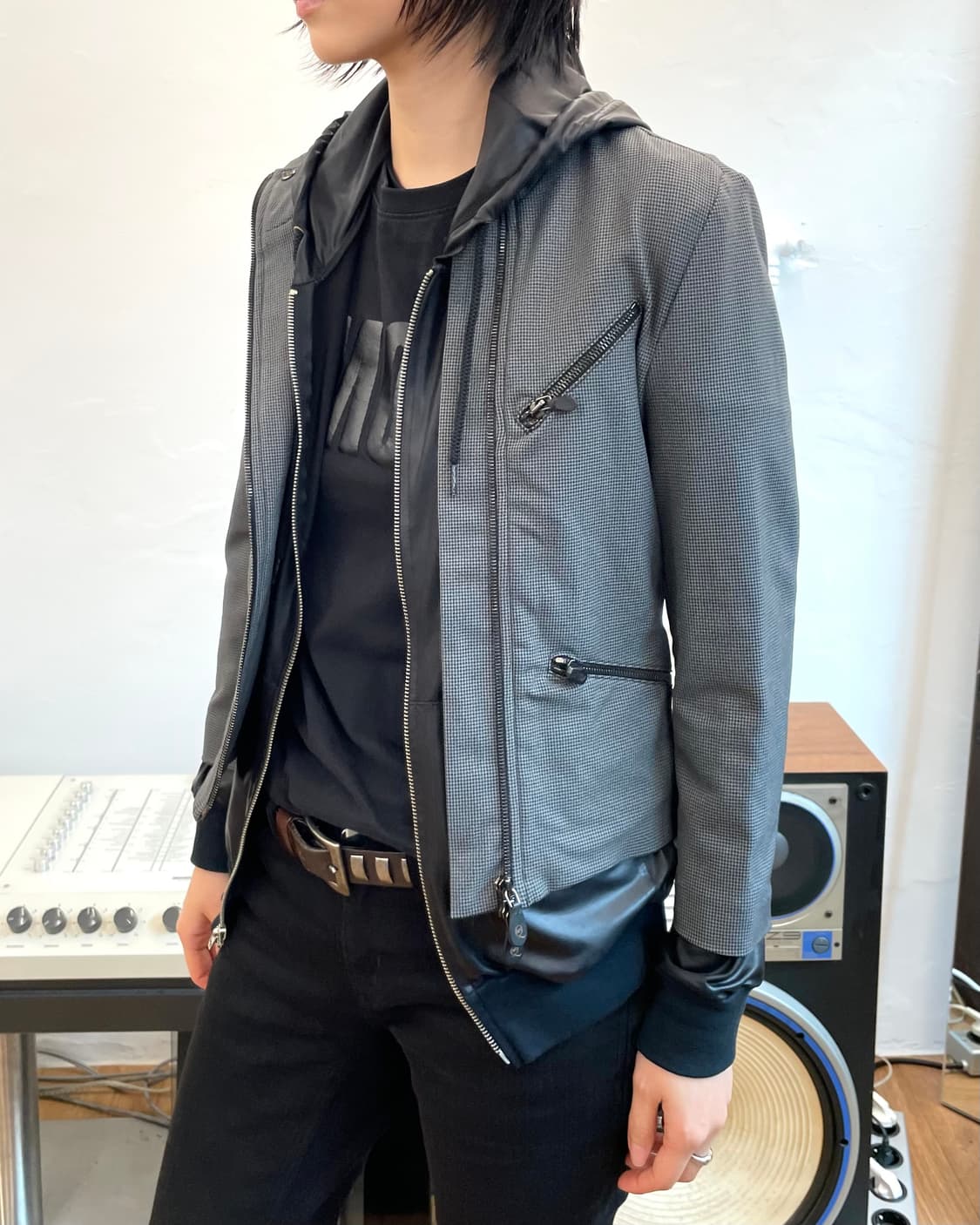 [38] 알렉산더맥퀸 체크 숏 라이더 자켓 상품이미지1