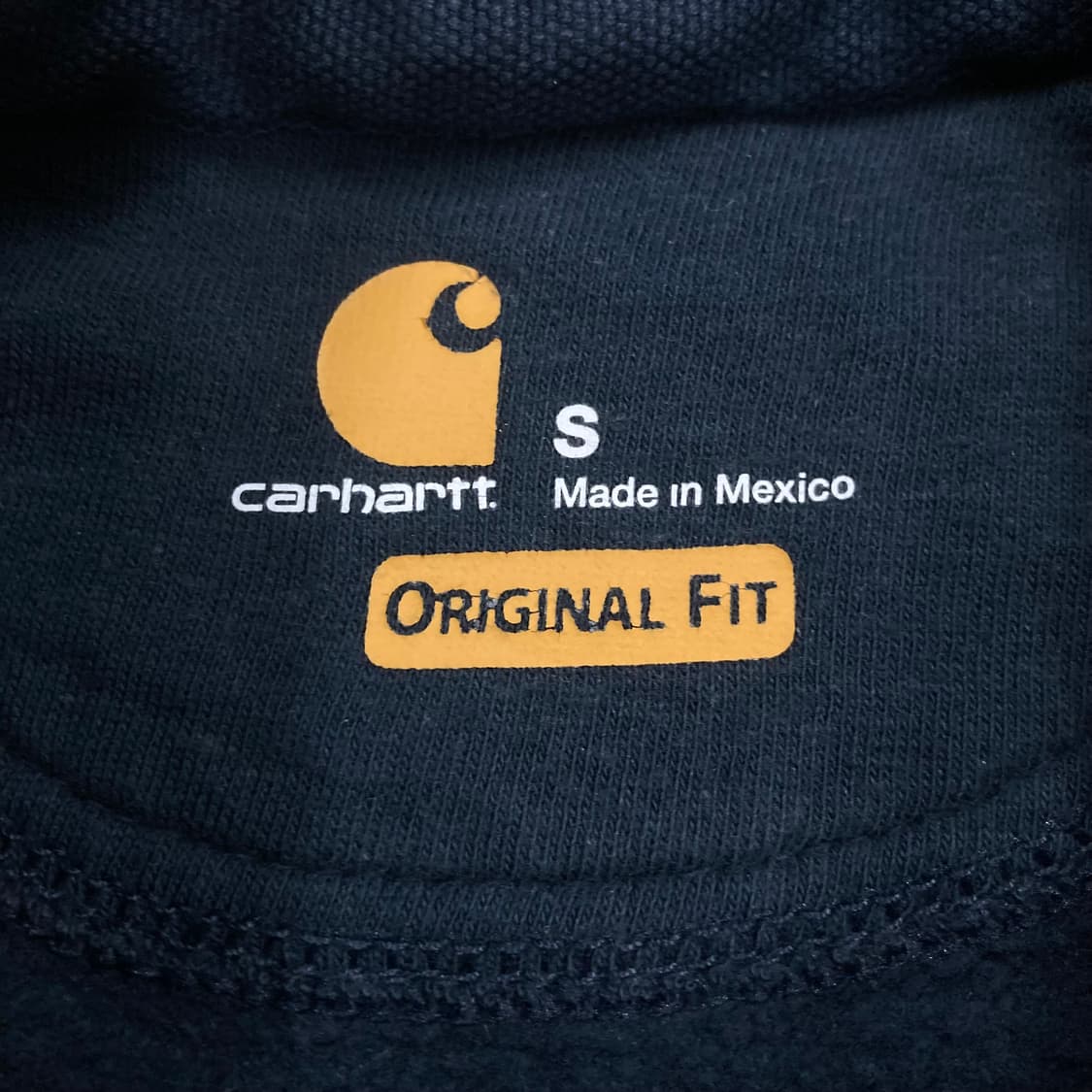 칼하트 네이비 컬러 박스 로고 미니멀 맨투맨 상품이미지3