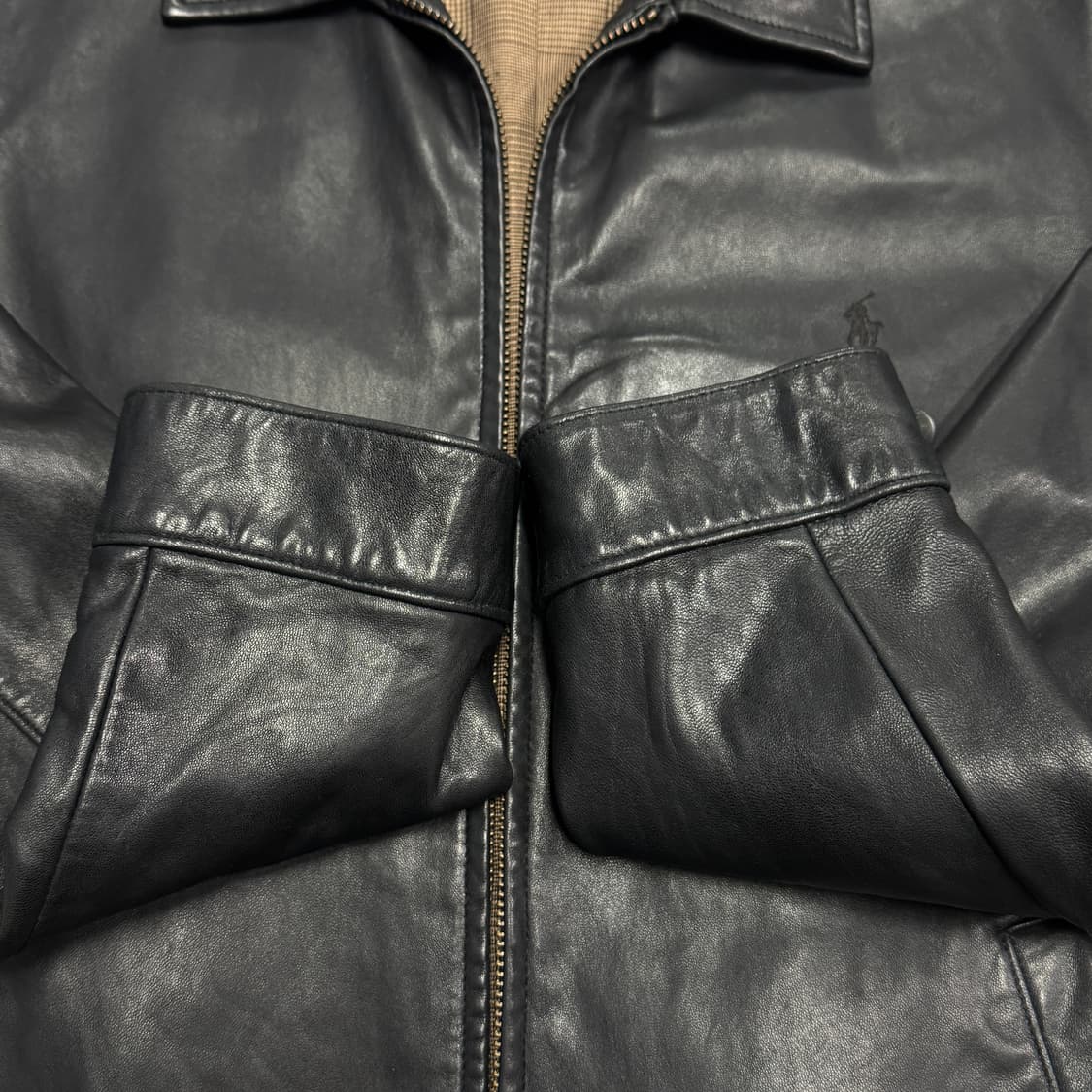 폴로랄프로렌 빈티지 블랙포니 양가죽 자켓 L 상품이미지5