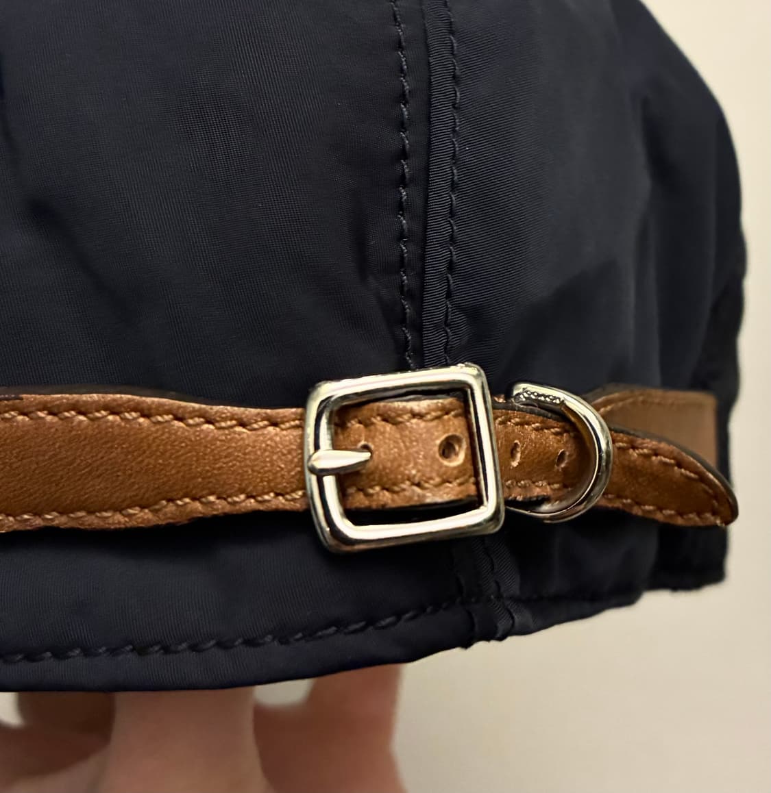 (XL)COACH 코치 폴리 레더스트랩 헌팅캡 베레모 모자 상품이미지7