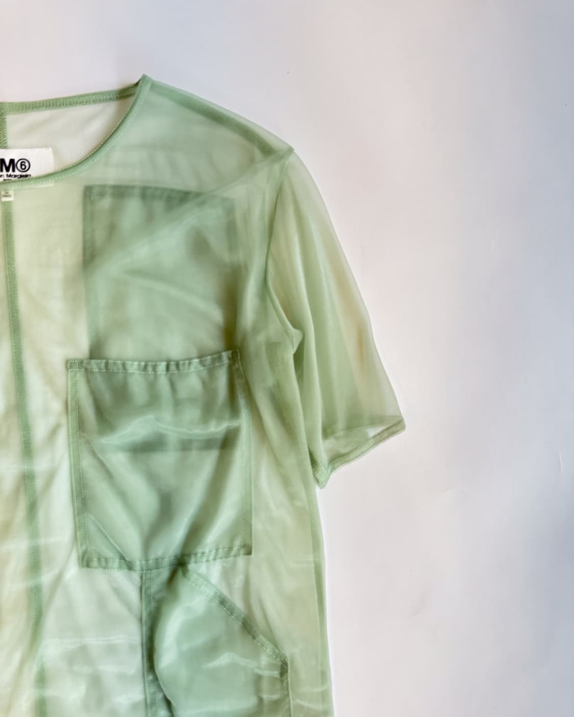 MM6 Maison Margiela Mint Green Mesh Top 상품이미지2