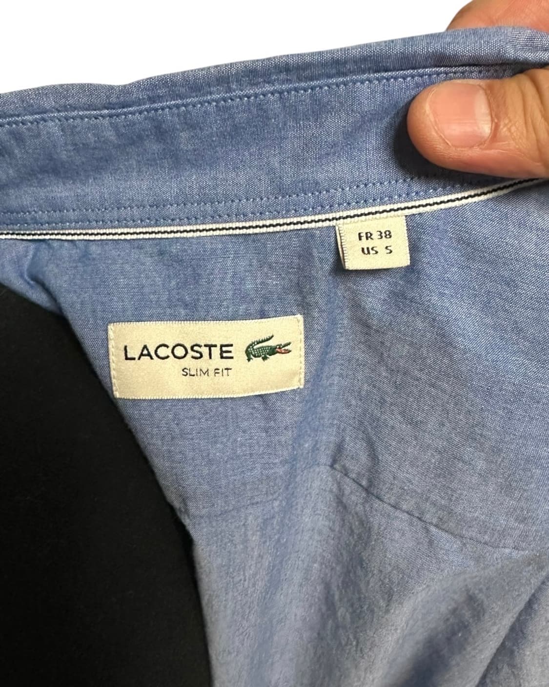 라코스테 여름 코튼 셔츠 네이비 38/S/95 size 상품이미지6