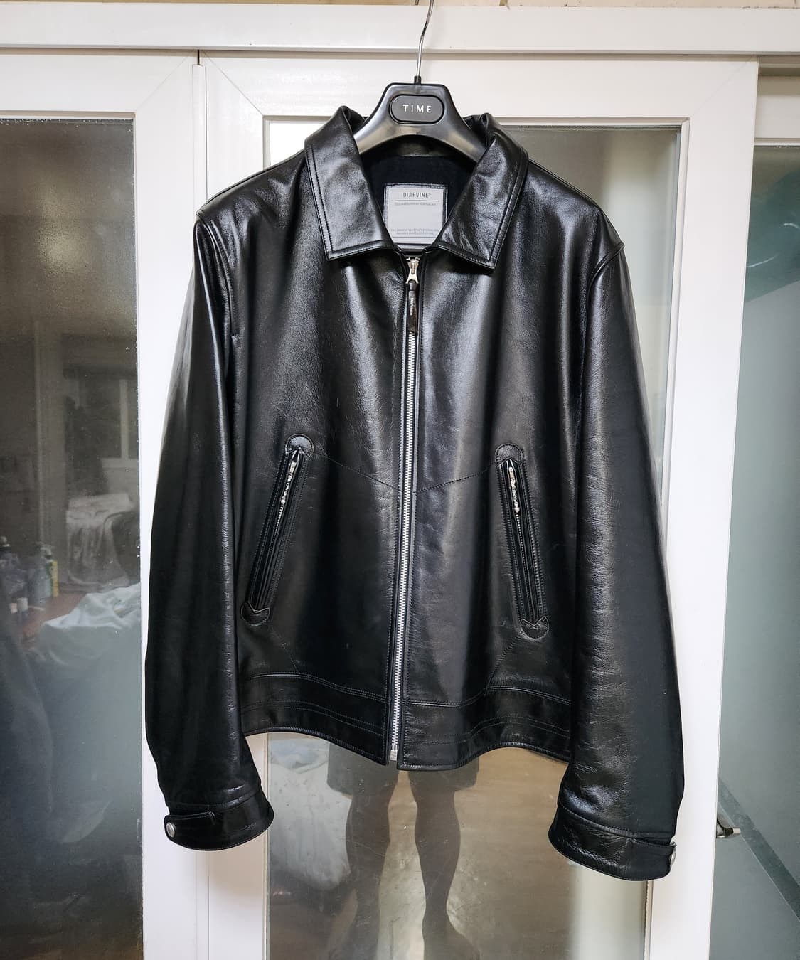 디아프바인 25SS 카프스킨 스포츠 레더자켓 XL(105) 상품이미지1