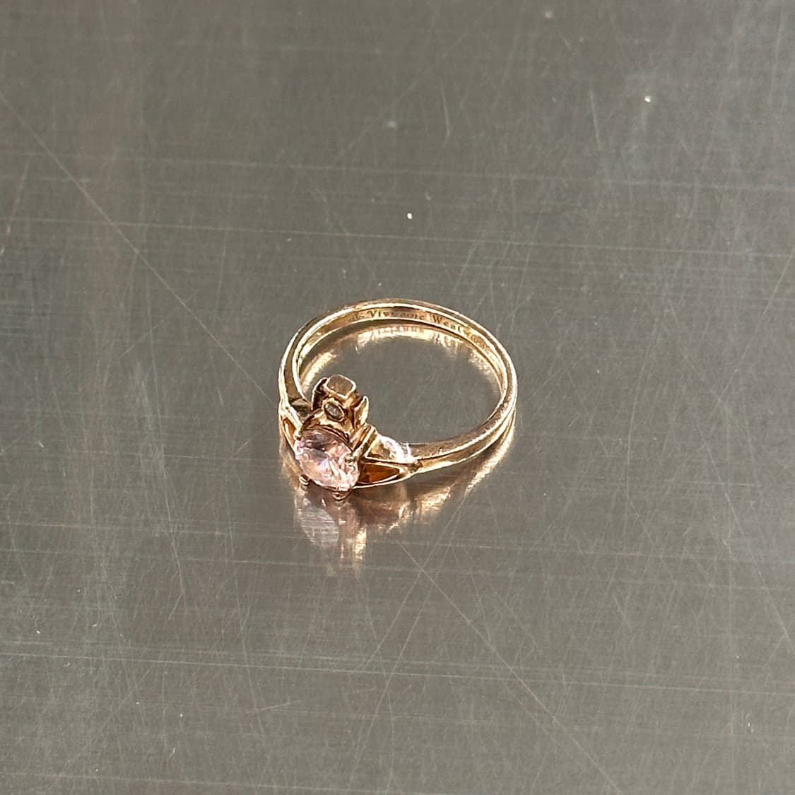 비비안웨스트우드 레이나 쁘띠 반지 핑크골드 상품이미지2