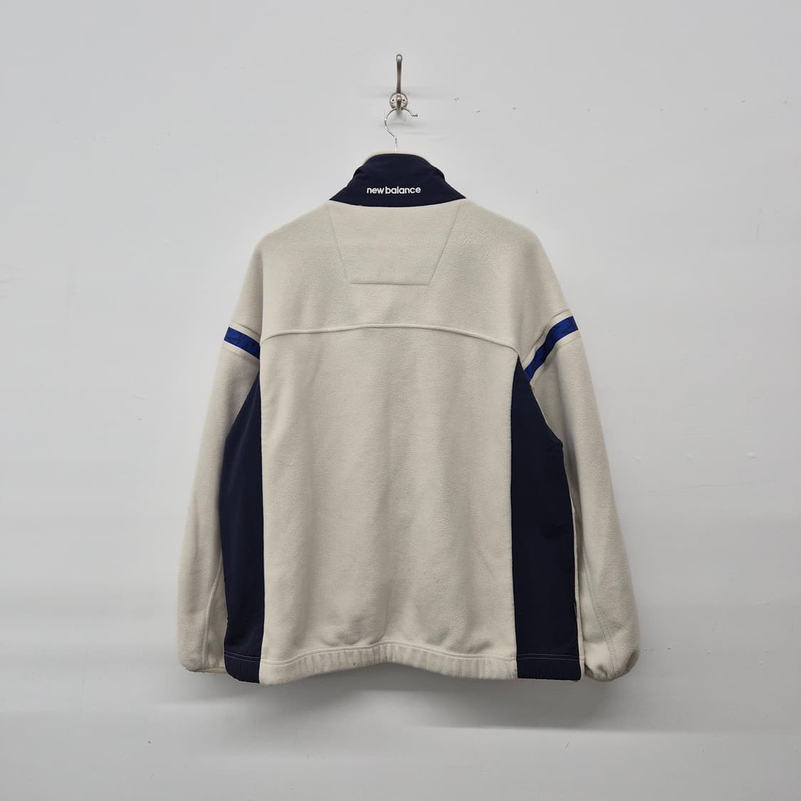 뉴발란스 양털 플리스 자켓 아이보리 네이비 남성 L 상품이미지6