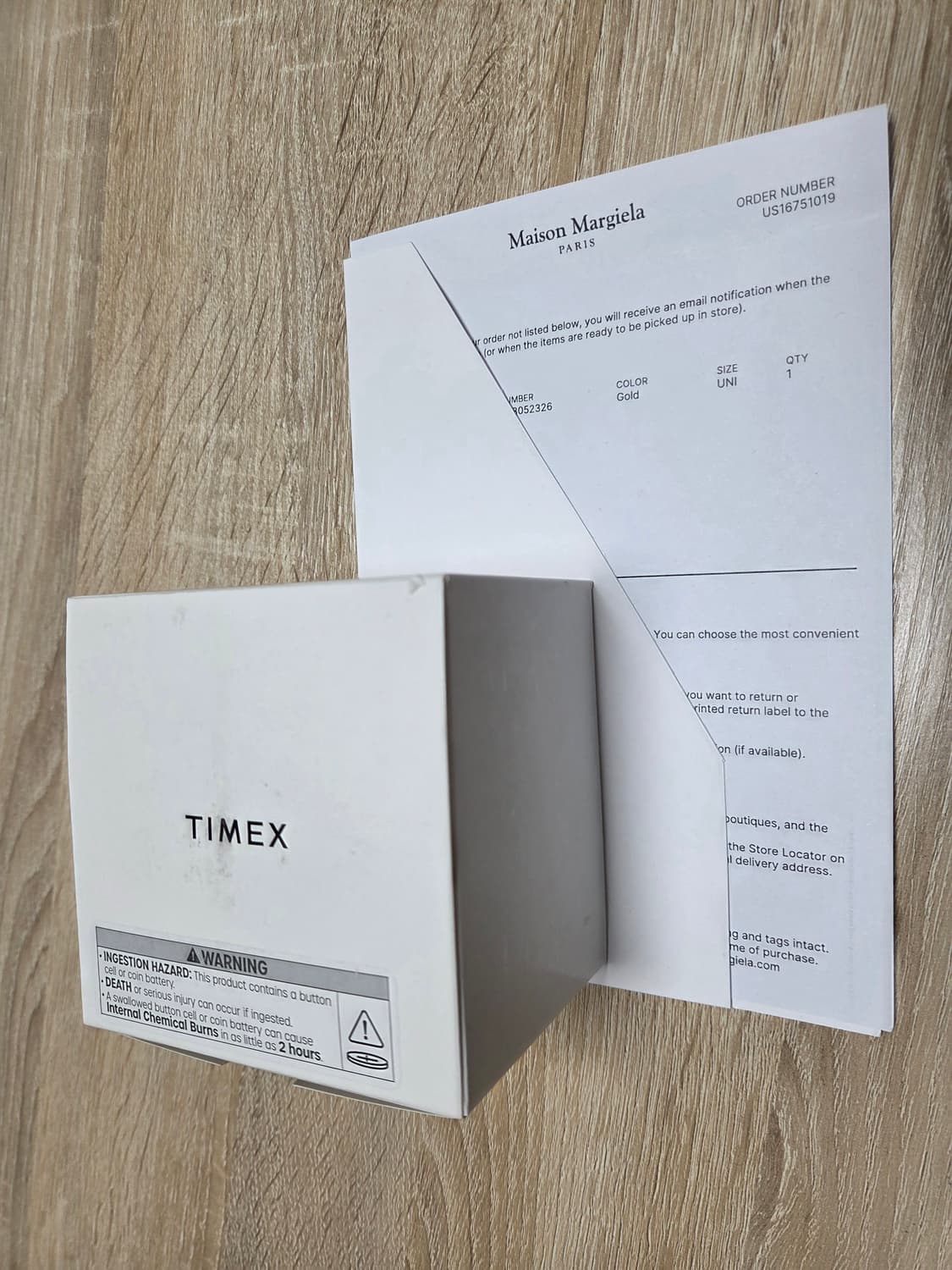 [S/M][M/L]타이맥스 MM6 메종마르지엘라 T80 링 워치 골드 상품이미지3