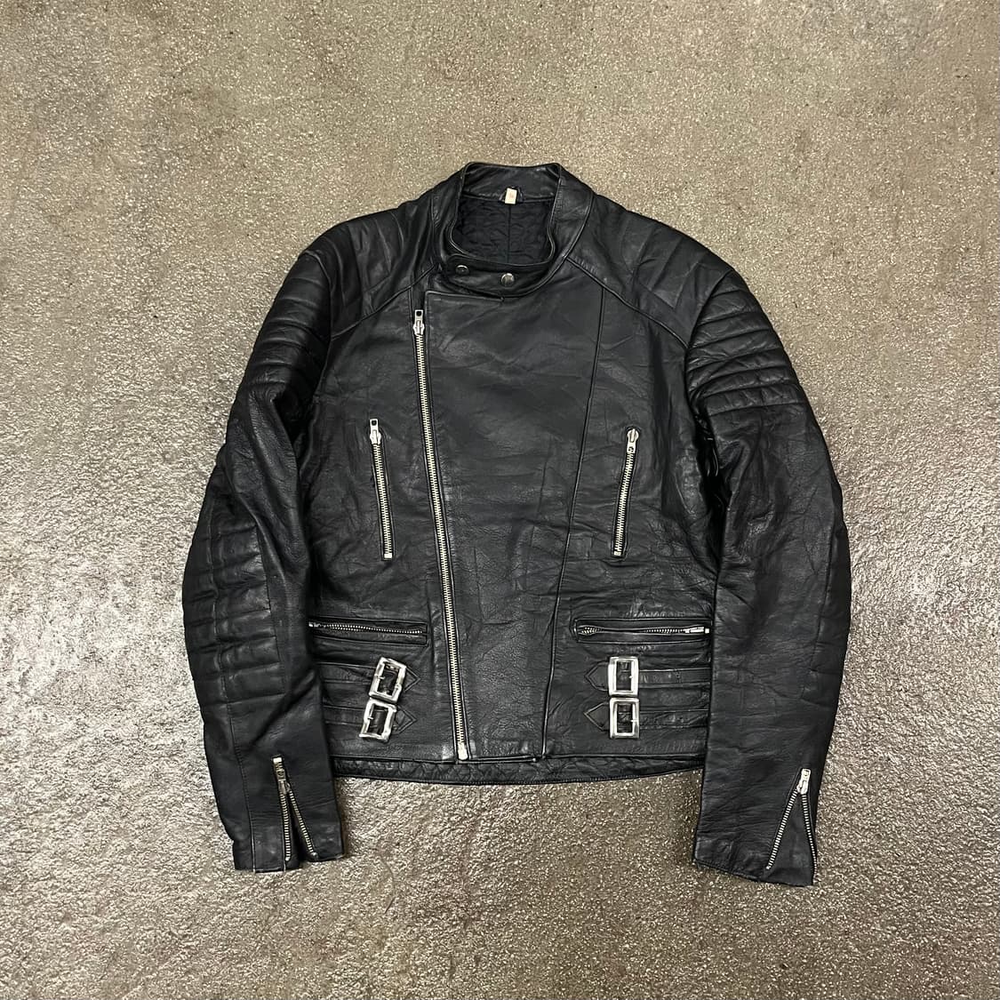 90s 빈티지 퀼티드 더블 라이더 자켓 (100-105) 상품이미지1