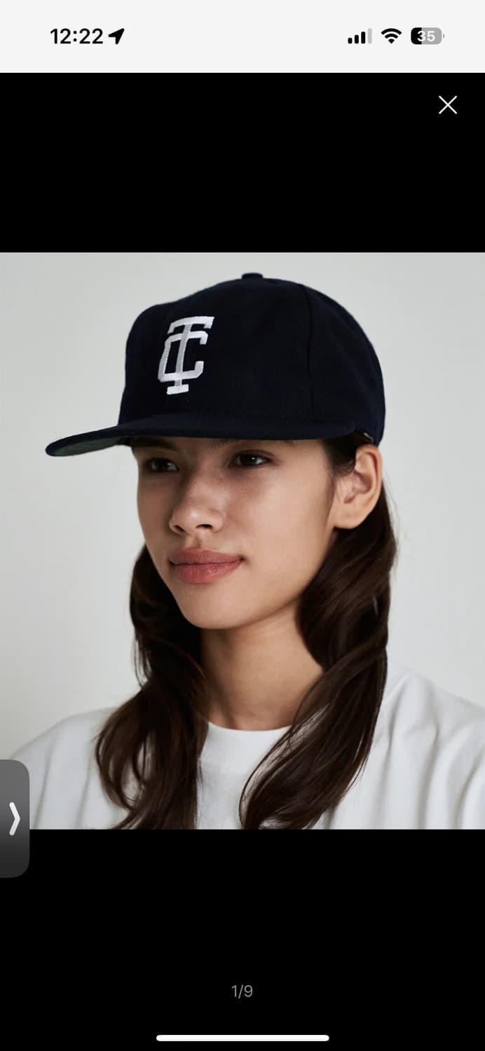 이벳필드 미국 생산 울 볼캡 네이비 상품이미지1