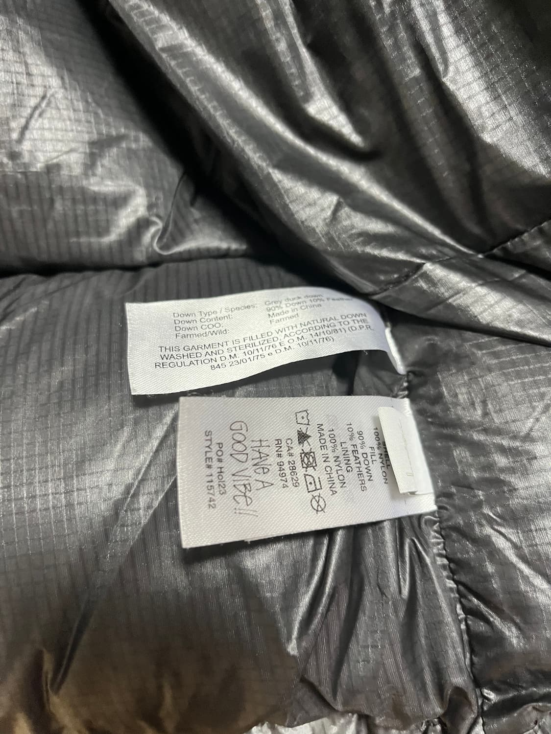 스투시 다운 퍼퍼 파라슈트 립스탑 차콜 M사이즈 상품이미지6