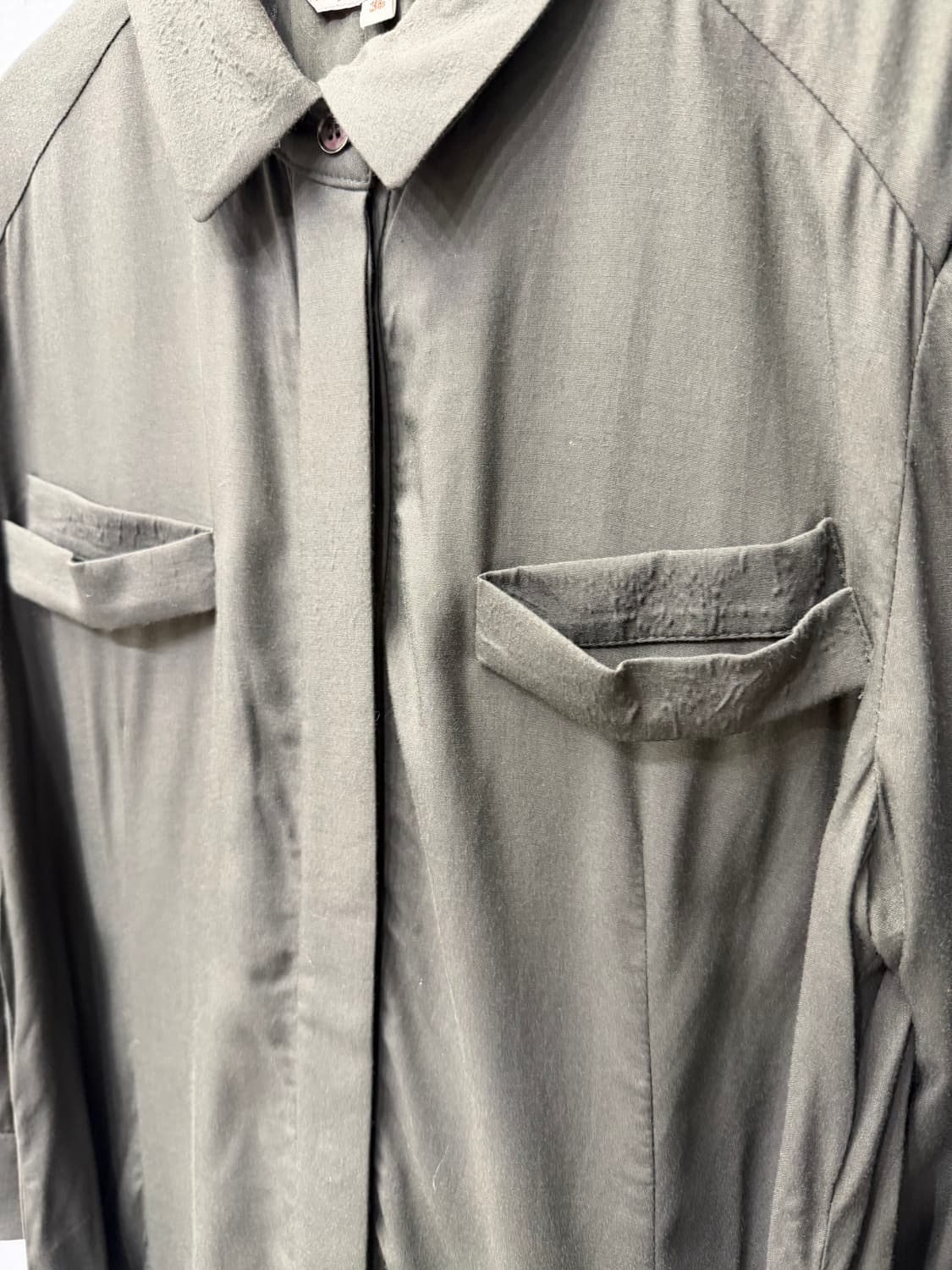 정품) maje 마쥬 카키색 셔츠 원피스 36 상품이미지4