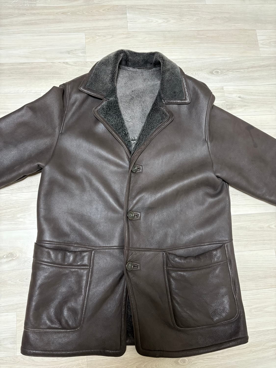 🇮🇹 명품 Bruno Magli✨ 남성 무스탕 코트 🧥 사이즈 10 상품이미지1