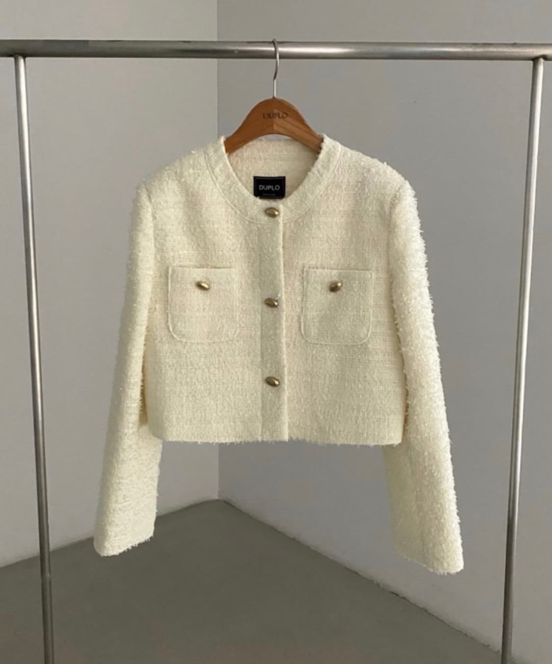 트위드 노카라 자켓 새상품 jacket 상품이미지1