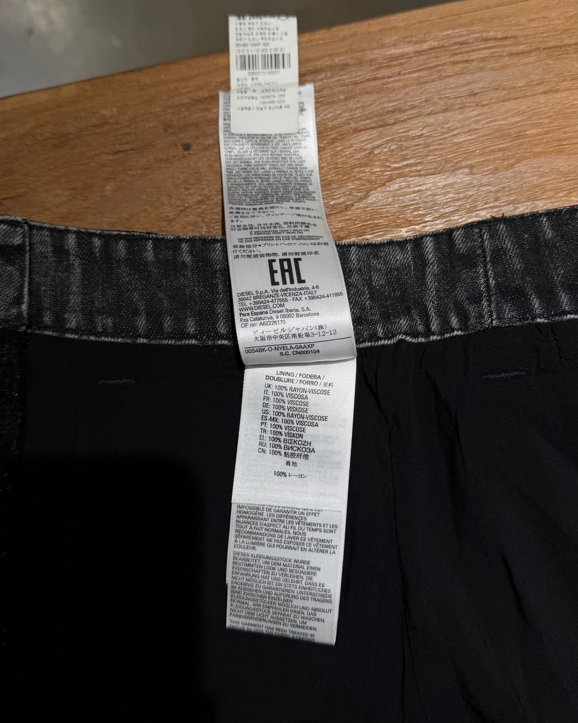 디젤 블랙 트위드 데님 투포켓 에이라인 미니스커트 상품이미지9