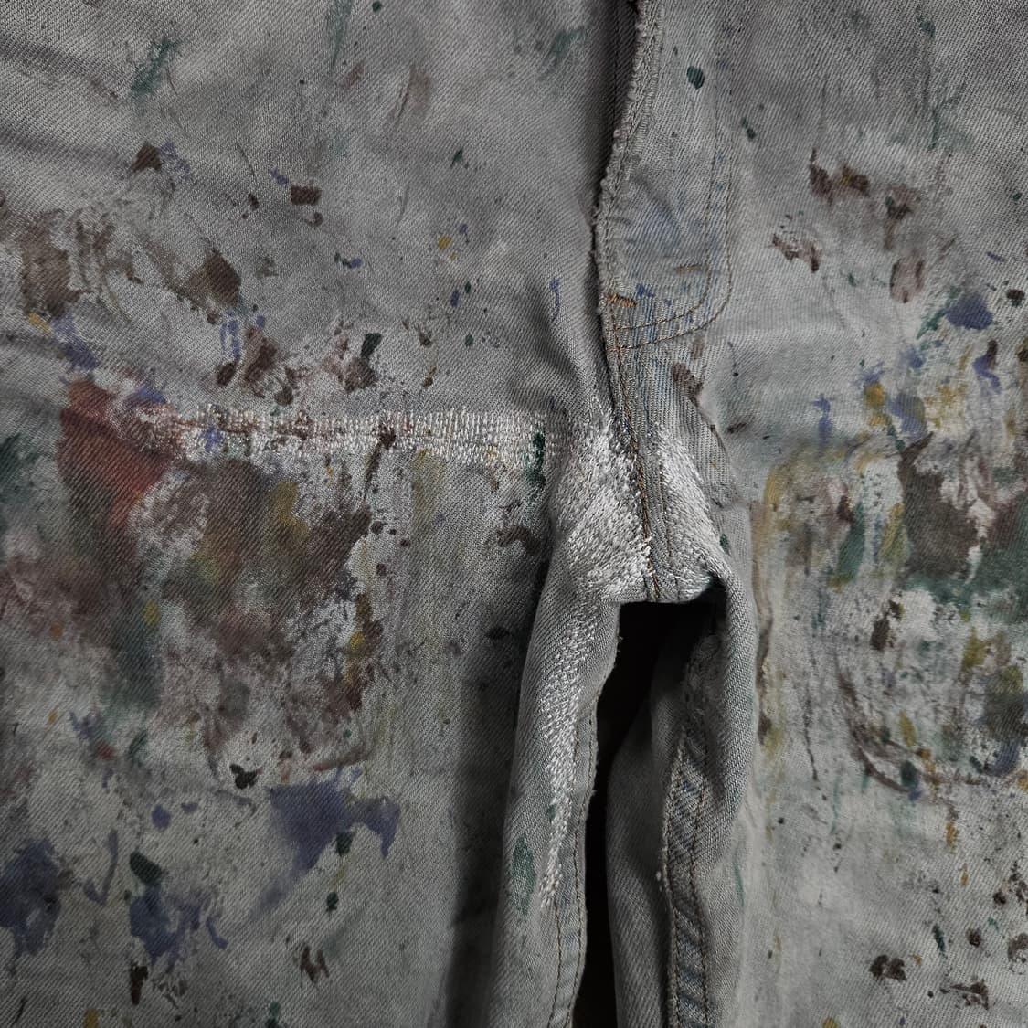 90s 리바이스 페인팅 실버탭 데님 31 32 Made in USA 상품이미지7