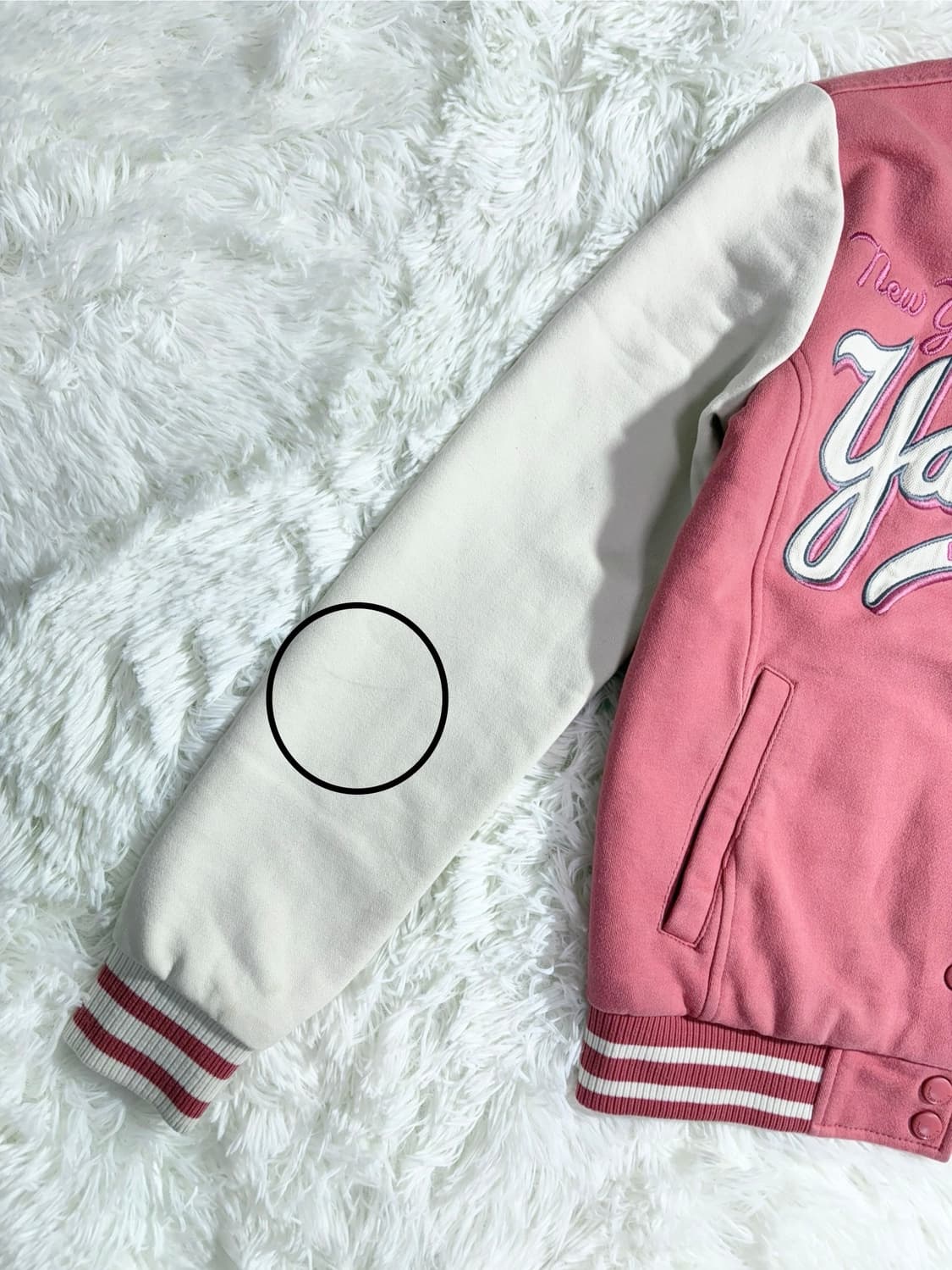 MLB 양키스 베이비핑크 베이스볼 자켓  상품이미지7