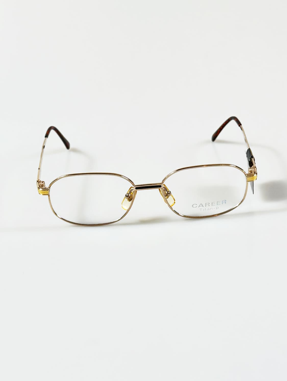 90s CAREER 골드 티타늄 슬림 오벌 빈티지 안경 상품이미지2