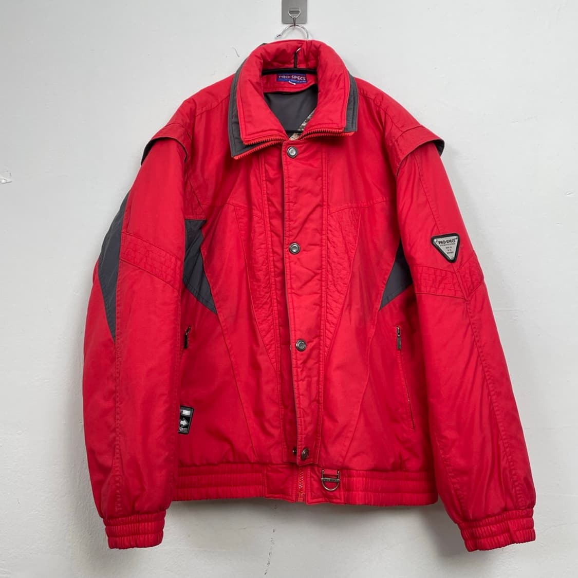 프로스펙스 PRO-SPECS 90s 레드 그레이 올드스쿨 패딩 점퍼 M 상품이미지9