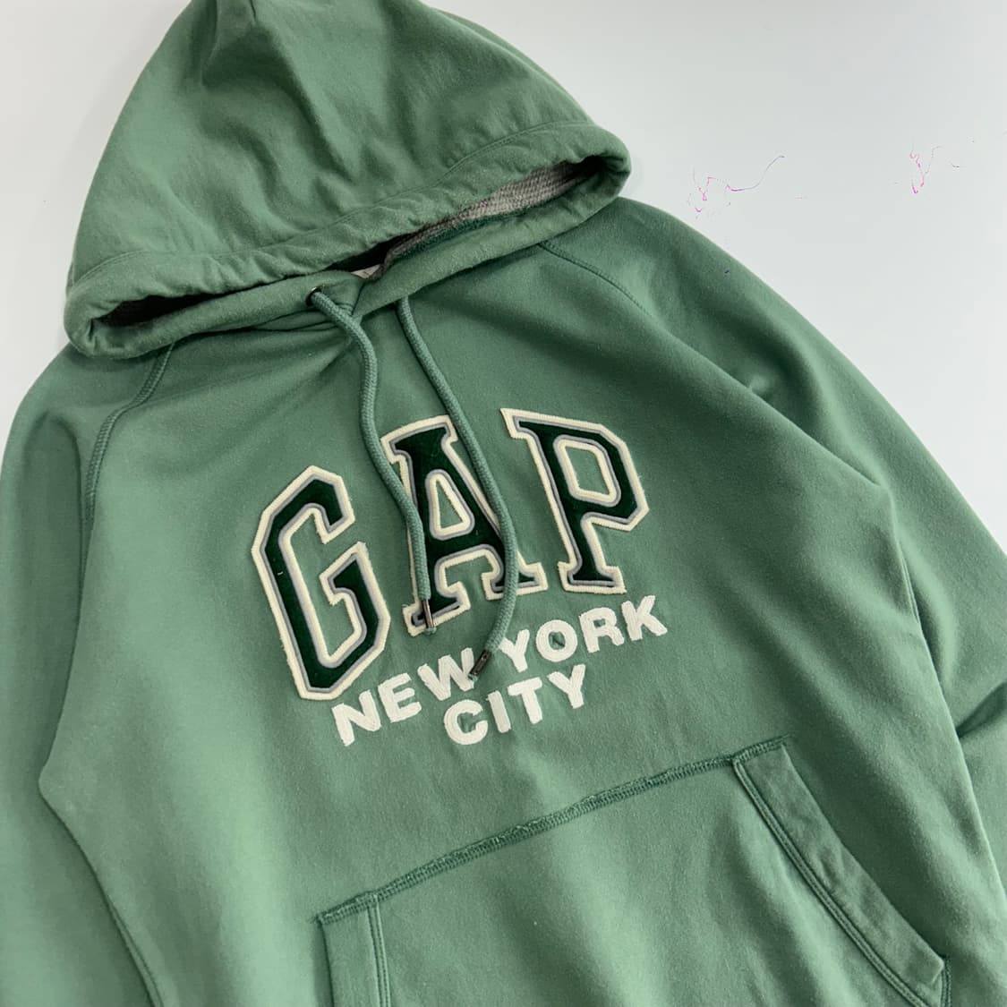 Gap 갭 그린로고 라이트 그린 후드티 상품이미지4