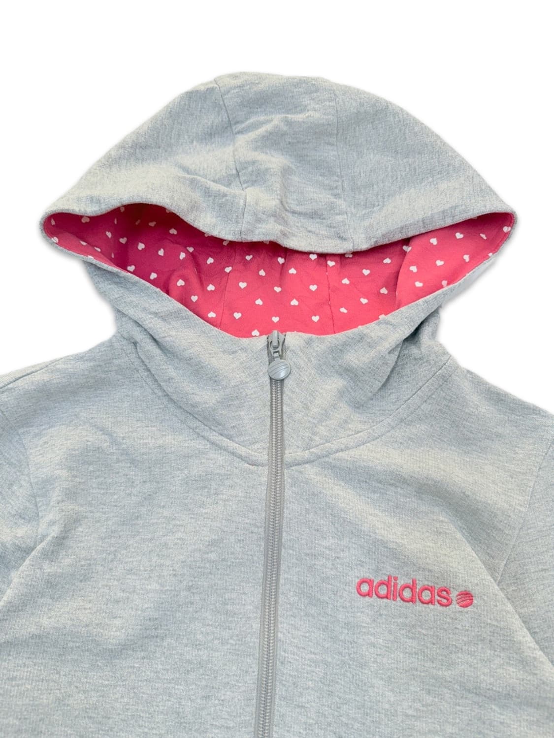 빈티지 아디다스 그레이 핑크 후드집업 상품이미지4