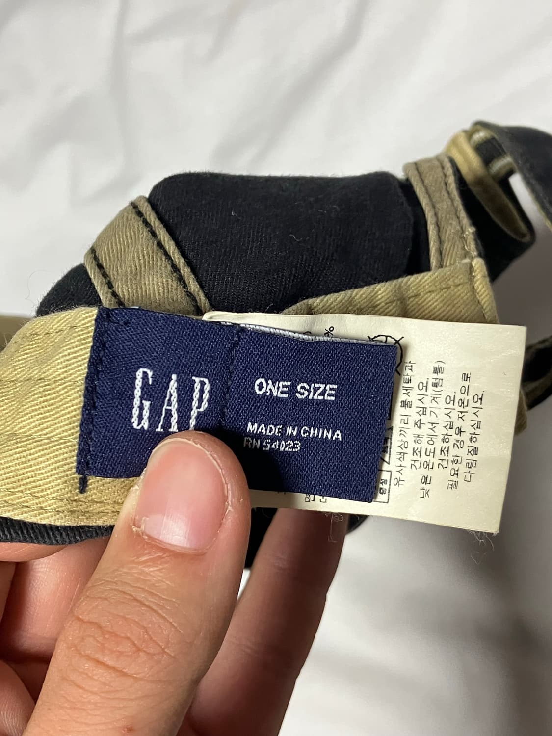 00s 빈티지 GAP 갭 볼록로고 모자 워시드 블랙 상품이미지4