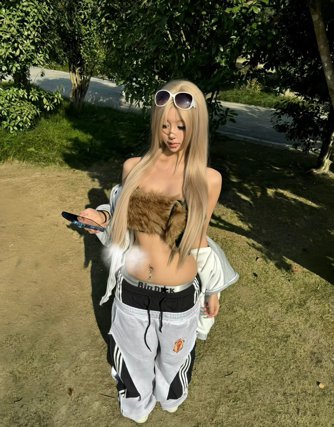 OPIUM Layered Waist Sagging Pants 상품이미지2