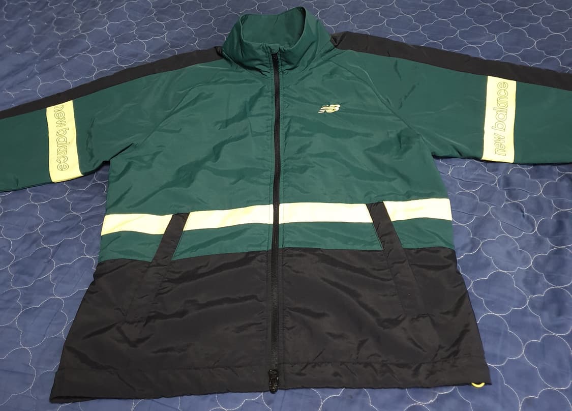 뉴발란스 트랙클럽 헤리티지 웜업 바람막이 자켓 그린 (M) 상품이미지1