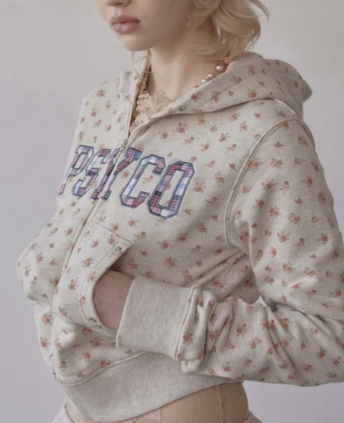 스컬프터 플라워 패턴 후드집업 L 상품이미지1