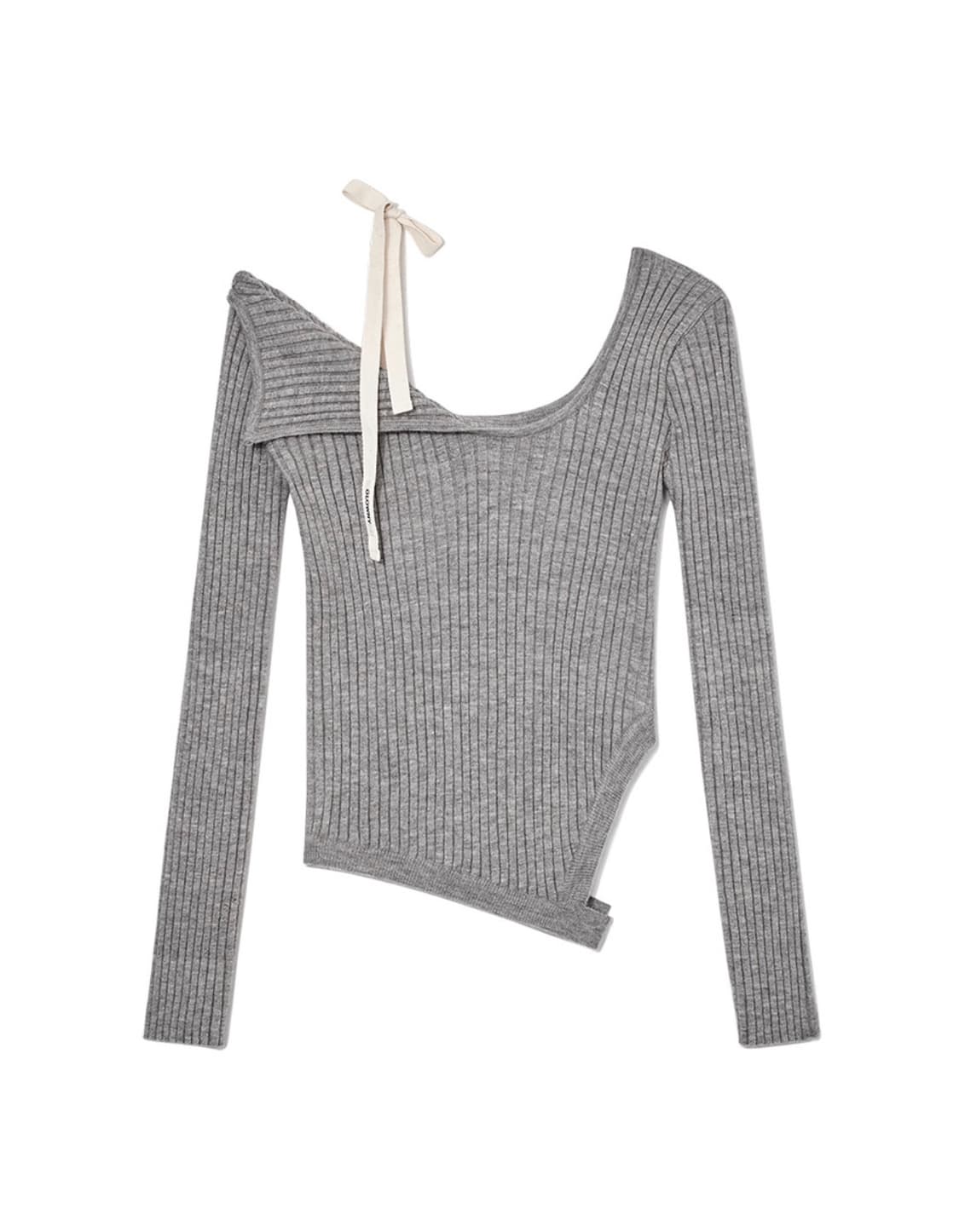 글로니 ISA ASYMMETRICAL KNIT TOP (GRAY) 상품이미지1