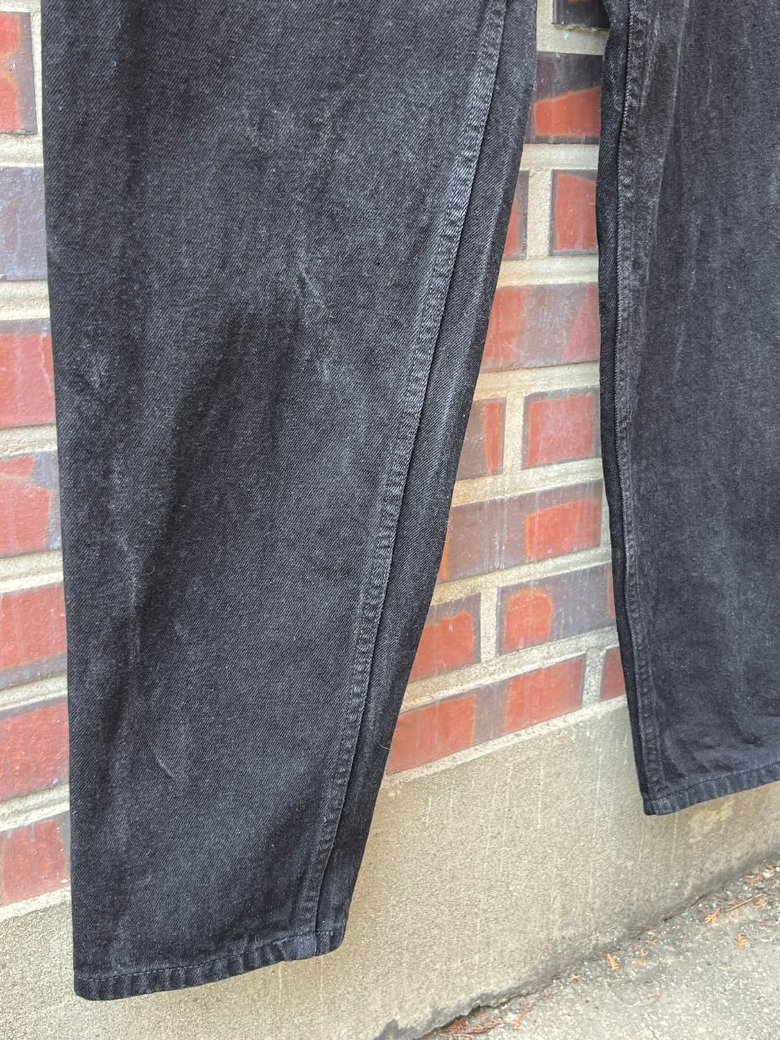 90's [34x32] 리바이스 550 오렌지탭 블랙 데님 팬츠 상품이미지4