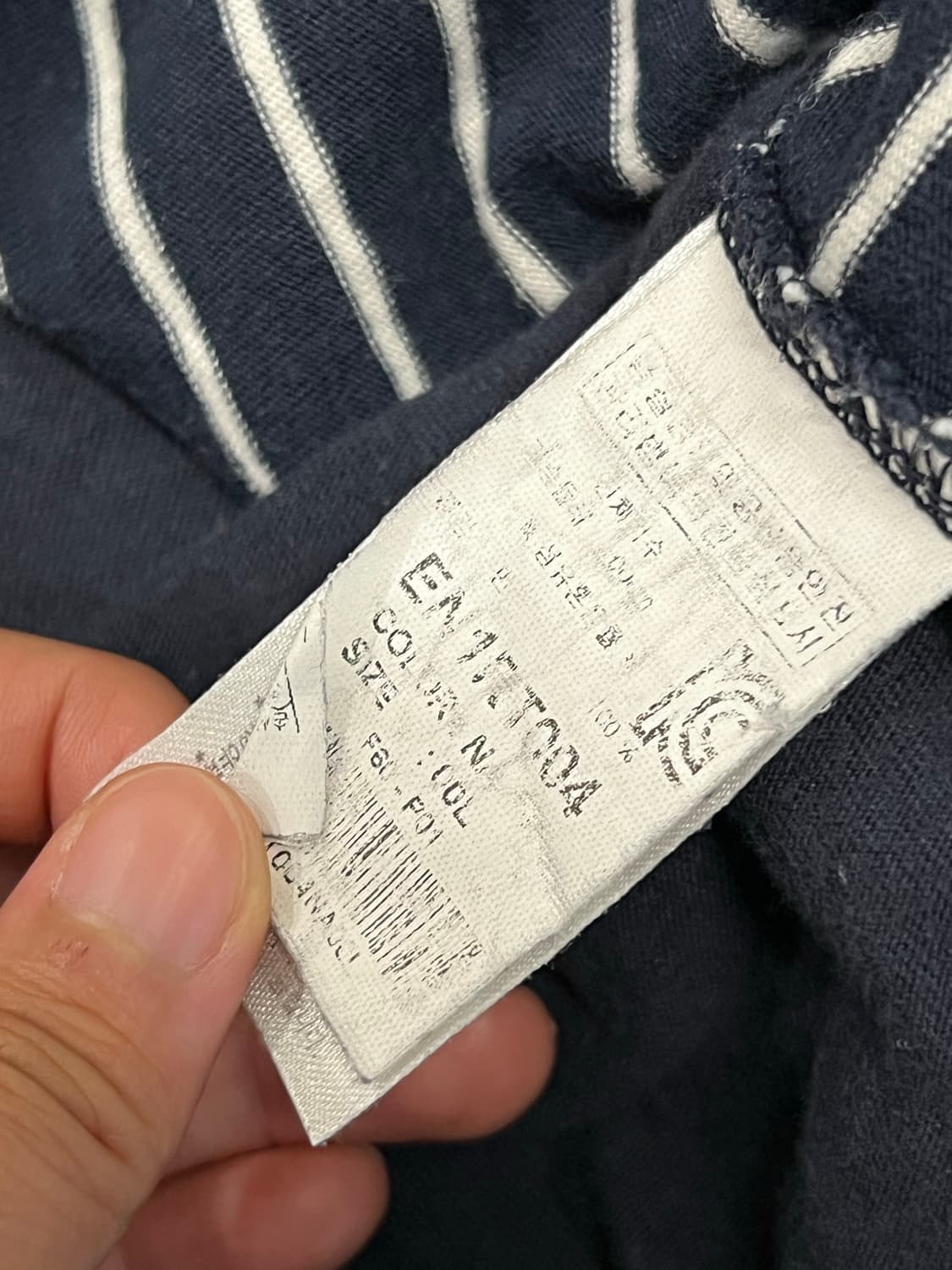 (L) 에비수 스트라이프 포켓 롱슬리브 상품이미지4