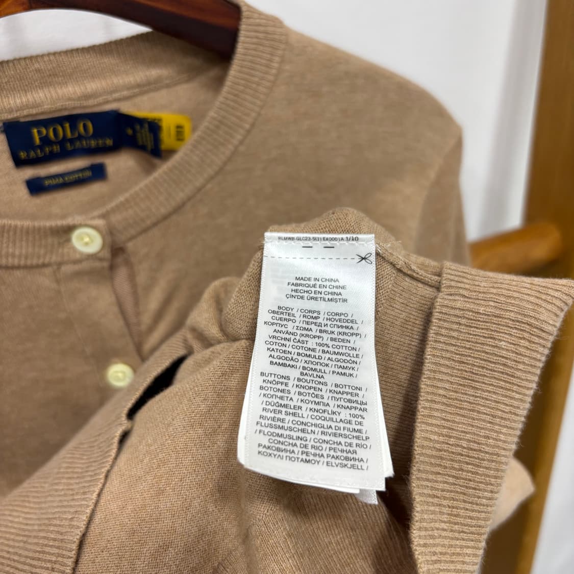 Polo Ralph Lauren QR 피마 코튼 크루넥 가디건  상품이미지6