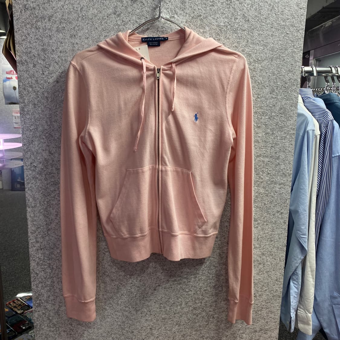 폴로 랄프로렌 포니 로고 핑크 후드 집업 B3019 상품이미지2
