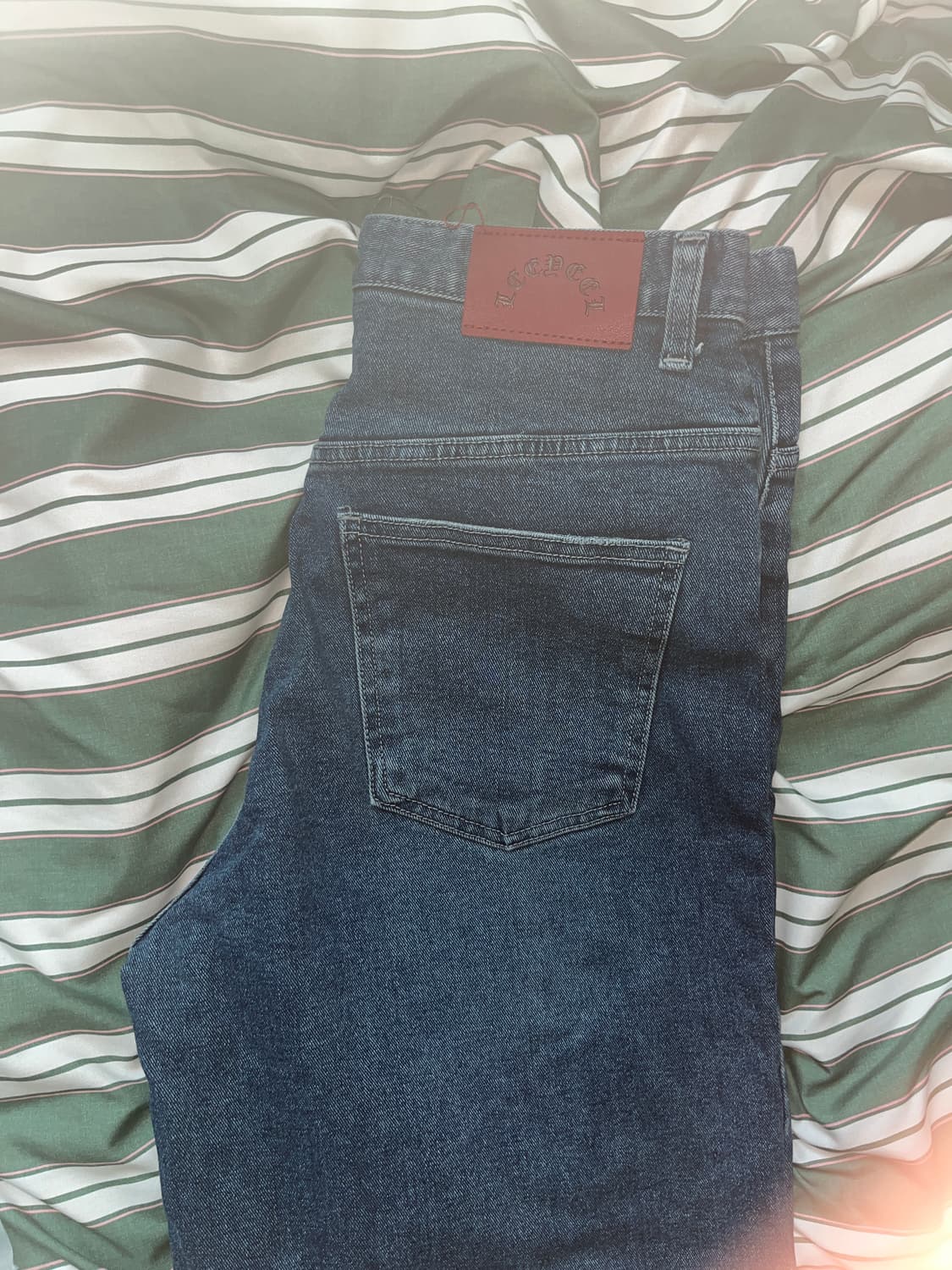 Yeel leey straight wide denim pants blue 상품이미지8